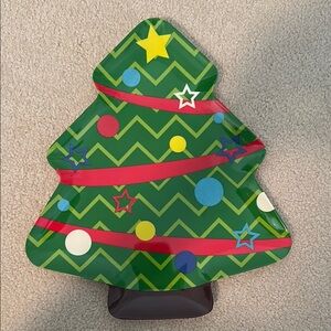 Festive Christmas Tree Shaped Plate